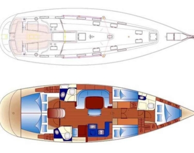 Детайли от корпуса на луксозна яхта - Яхта под наем "Miss Melina"