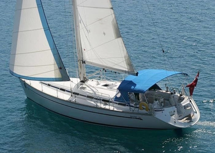 Пасажери на палубата на яхта в слънчев ден - Яхта под наем "Miss Melina"